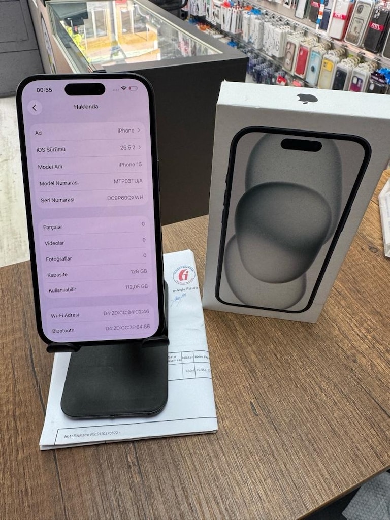 APPLE 22 AY GARANTİLİ iPHONE 15 TR 128GB PİL/100 KUTULU FATURALI - 4
