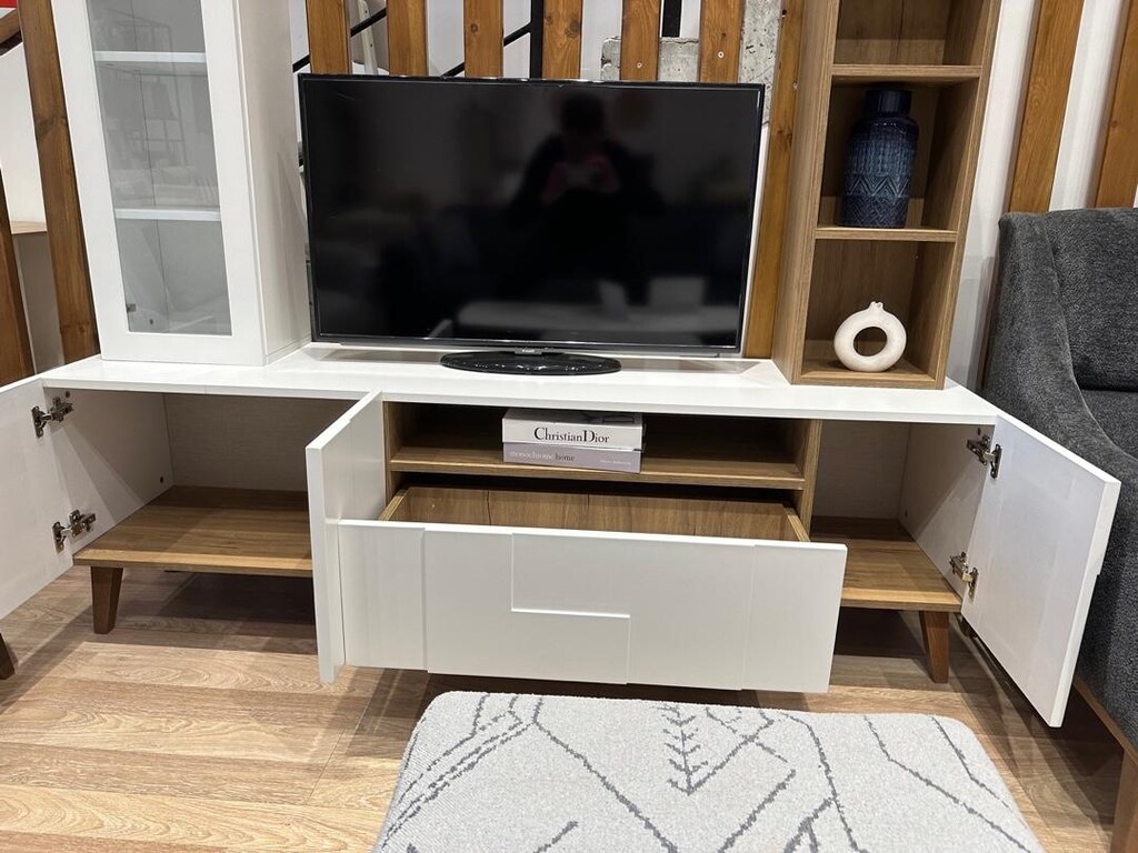 Sıfır.. Masif Mdf Ahşap 185 London Tv Ünitesi - 6
