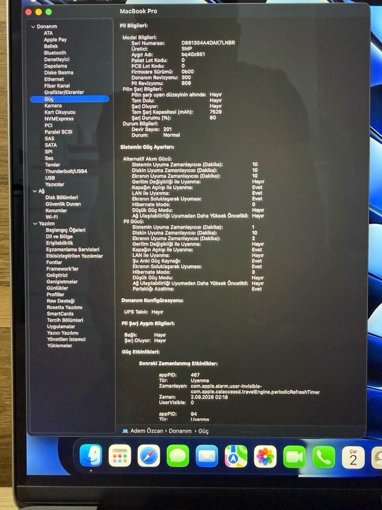 MacBook Pro / i7 / 16 inç / 16 GB Ram / 512 GB Ssd - 3