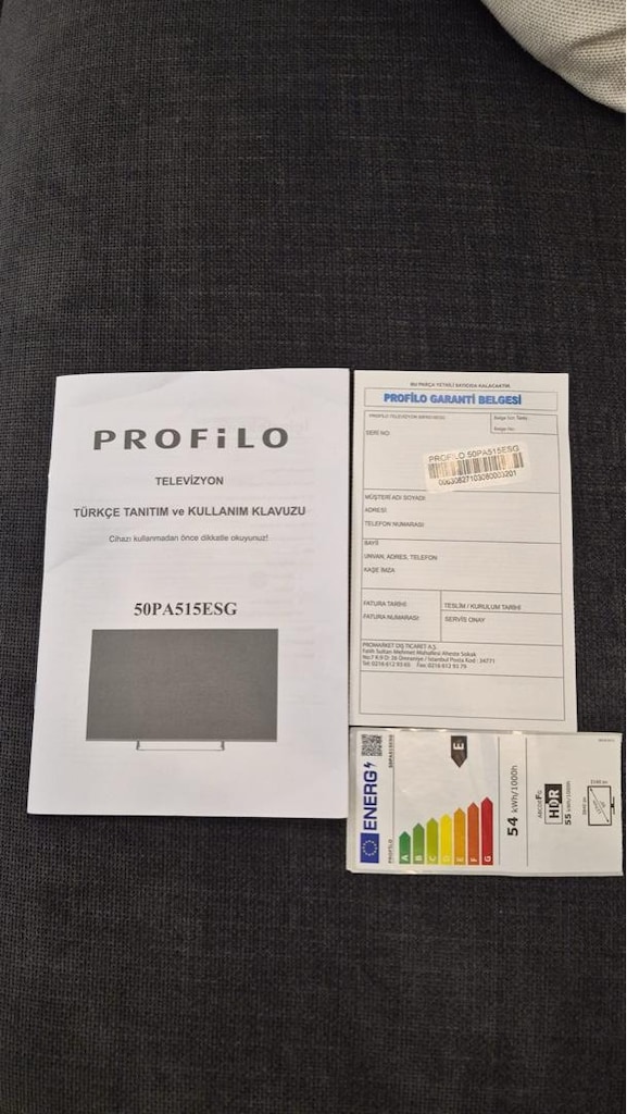 Profilo 50PA515ESG 50" 127 Ekran Uydu Alıcılı 4K Ultra HD Smart LED TV - 3