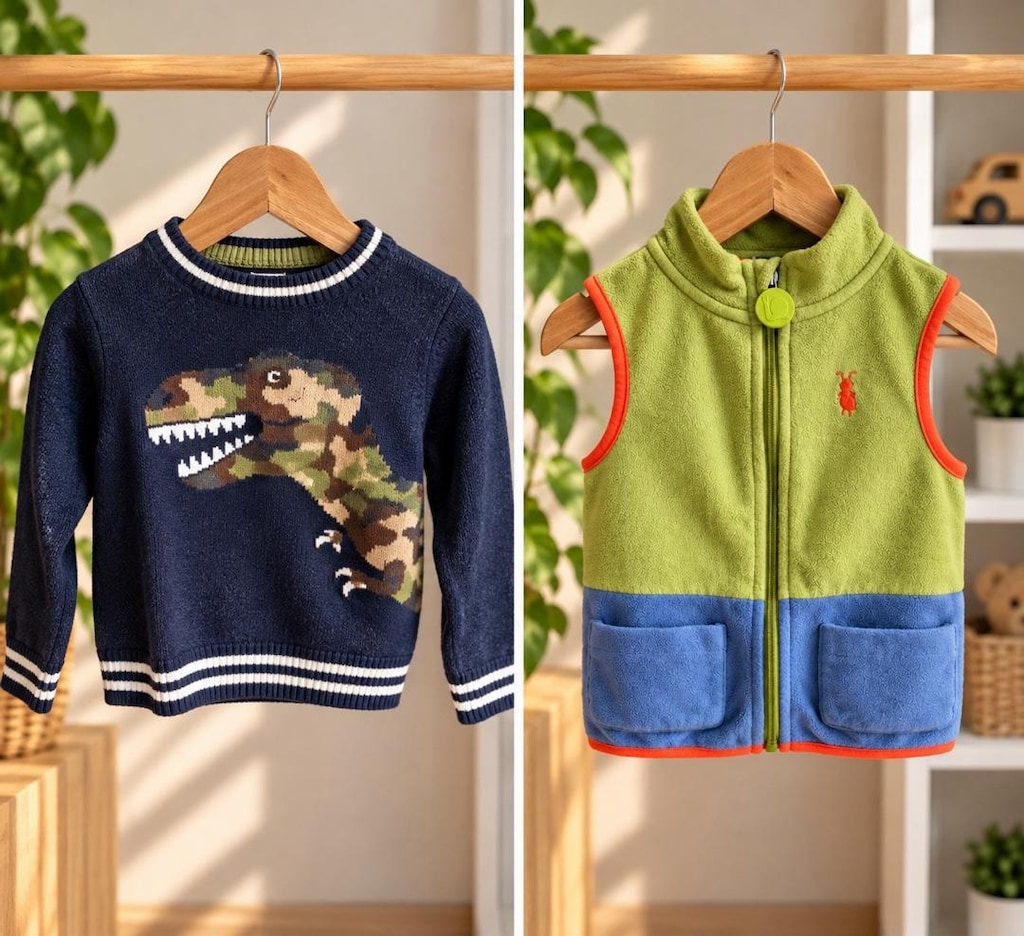 Baby GAP Dinozor Kazak + Polar Yelek Tchibo 3 Yaş / 98-104 – 2’li Set