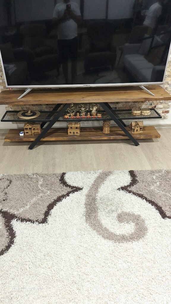 AHSAP AGAC MASA, OTURMA BANKI,ORTA SEHBA,TELEVIZYON UNITESI - 8