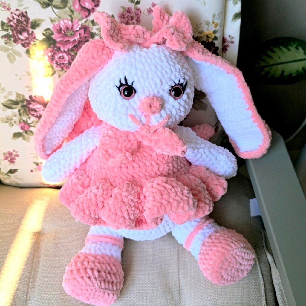Amigurumi tavşan 50 cm oyun ve uyku arkadaşı - 12