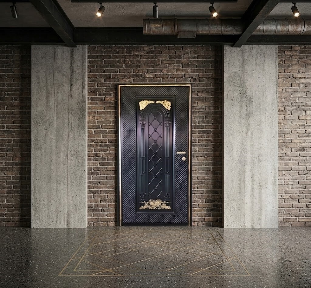 DEMİR KAPI - KÖMÜRLÜK KAPISI - FERFORJE DEPO KAPISI - 100x200cm - 2