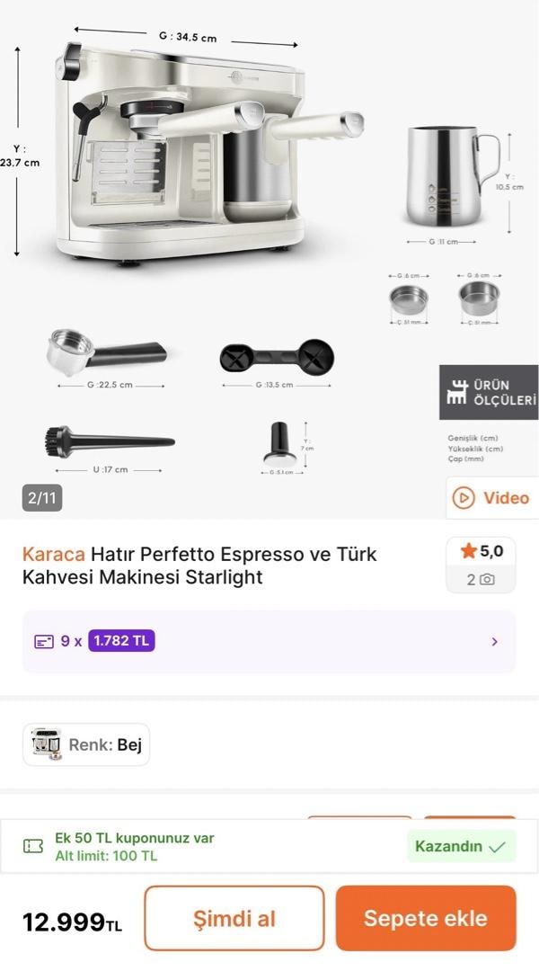 karaca hatır perfetto espresso makinası - 3
