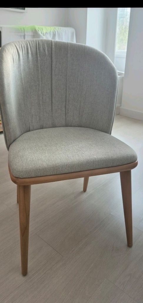 Çok Temiz 6 Adet Modern Ahşap Ayaklı Kumaş Yemek Sandalyesi - 3