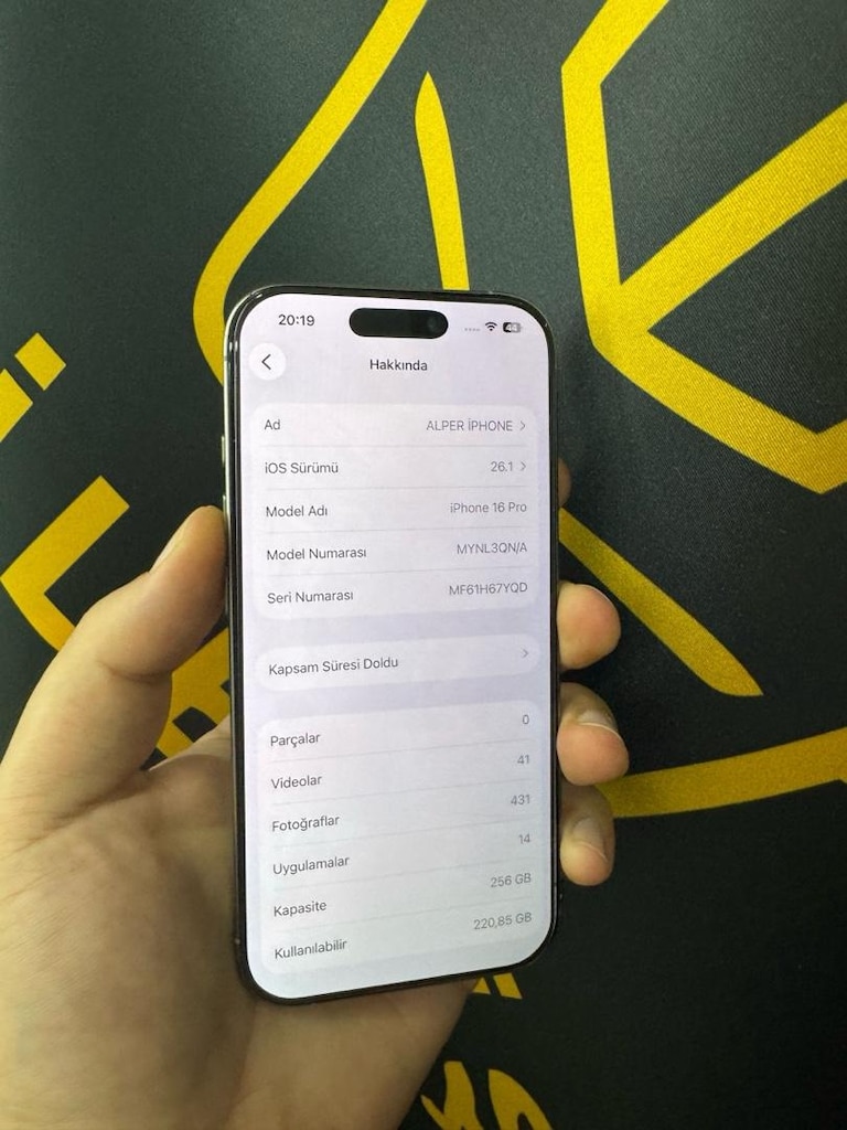 İPHONE 16 PRO 256 GB PİL %100 YD SİM 1 120 GÜN AÇIK - 3