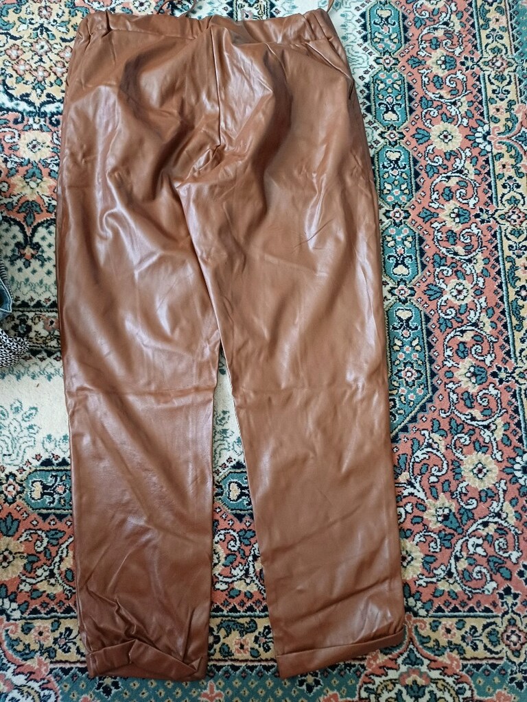 taba renkli Şık pantolon - 2