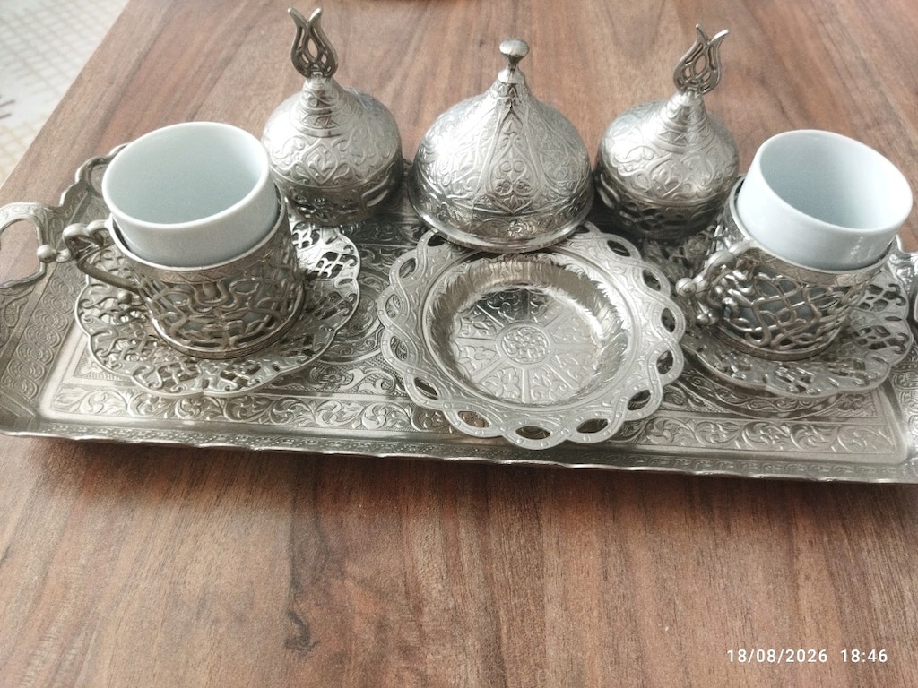 Acar gümüş kahve takımı - 4