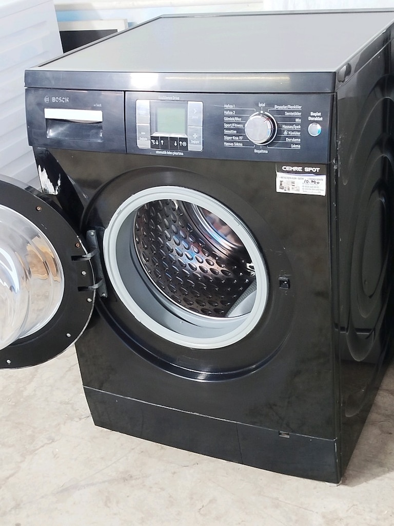 BOSCH 8 KG SİYAH ÇAMAŞIR MAKİNESİ İZMİR İÇİ 3 AY GARANTİMİZ VARDIR - 8