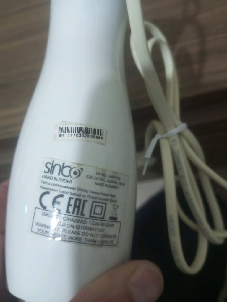 SİNBO 350W Beyaz El Blenderı - 4
