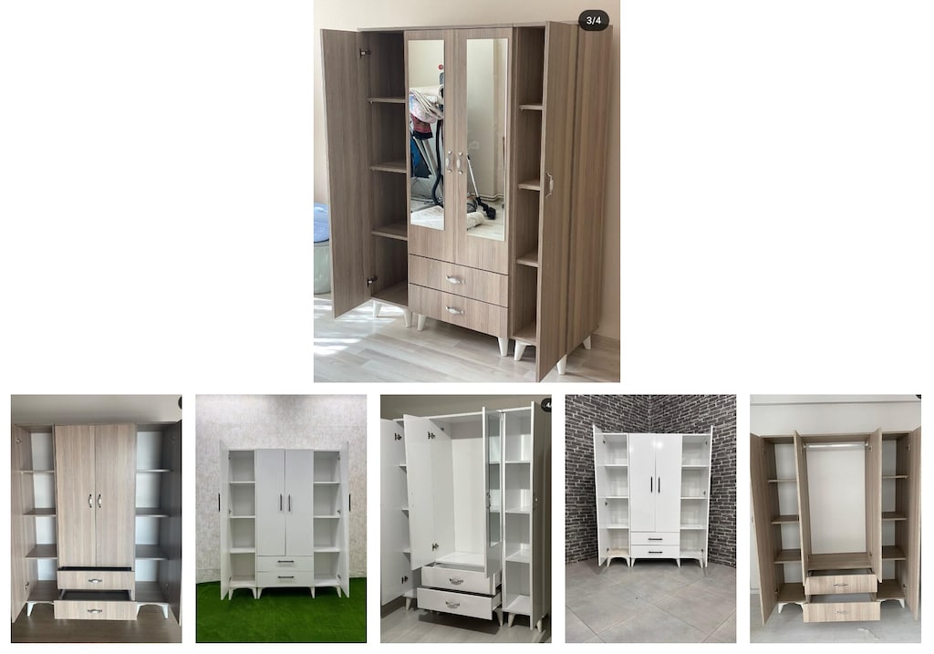 4 kapaklı elbise dolabı zloljxjgih - 6