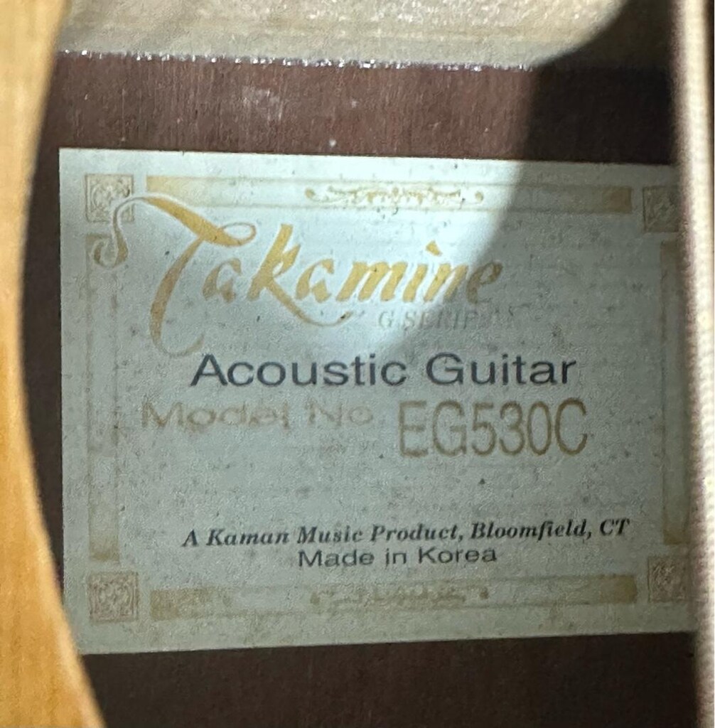 Takamine EG530C Korea Yapımı elektro akustik gitar - 8