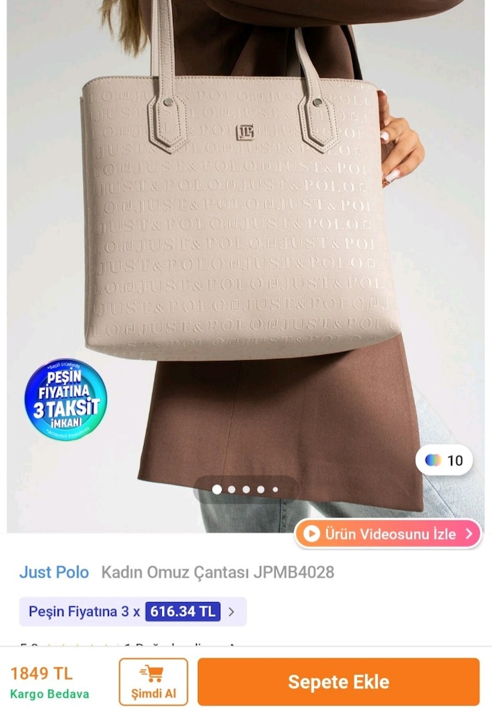 Just Polo Kadın Omuz Çantası JPMB4028 orjinal sıfır - 3