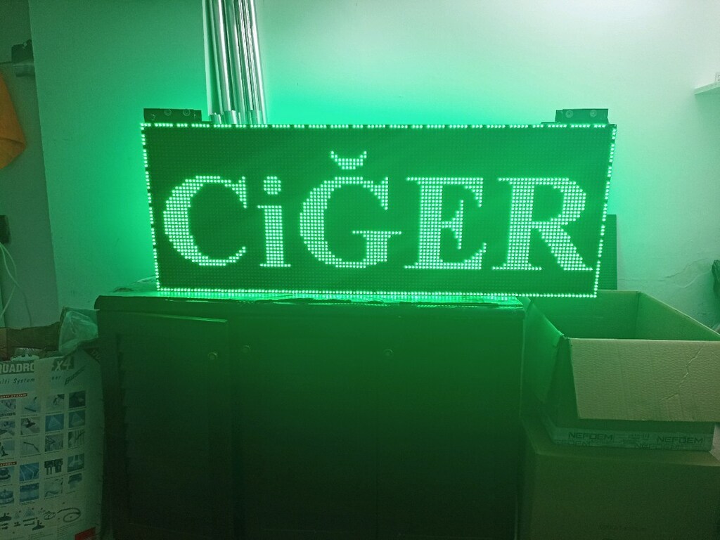 48x128cm led tabela kayan yazı - 2