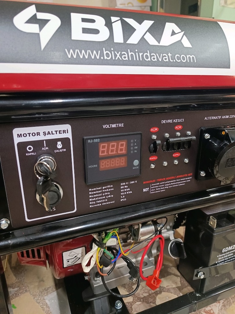 BİXA 10.5kw monofeze TRiFAZE marşlı tekerlekli jeneratör - 2
