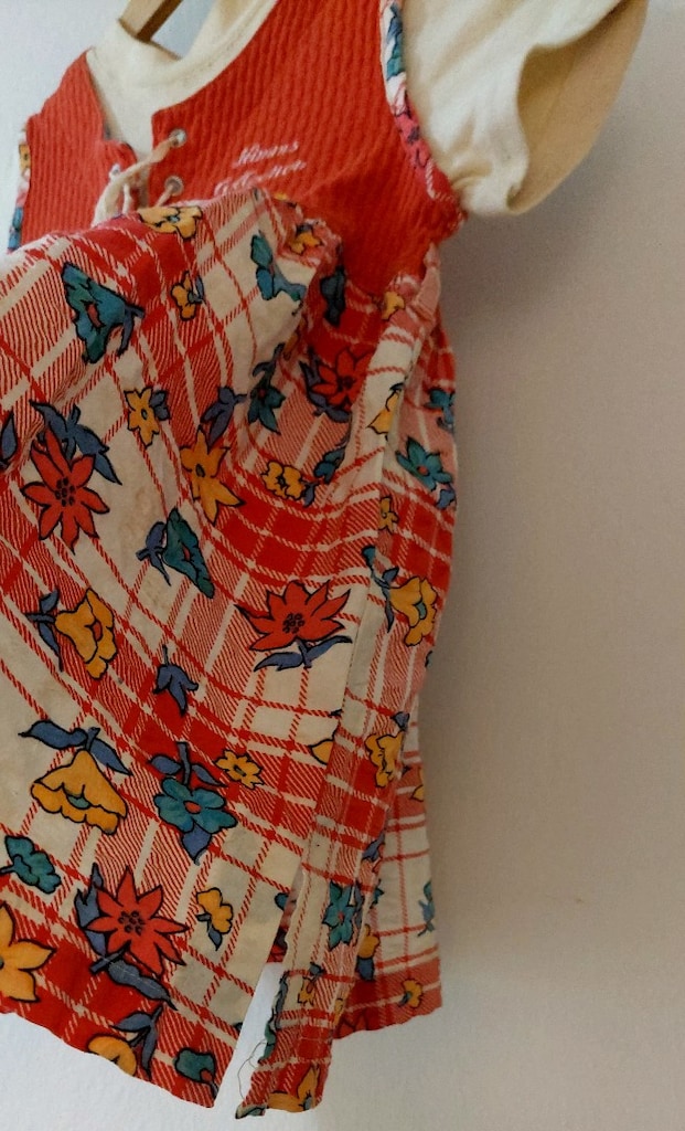 35 Yıllık Gerçek Vintage Kız Çocuk Elbisesi - 6