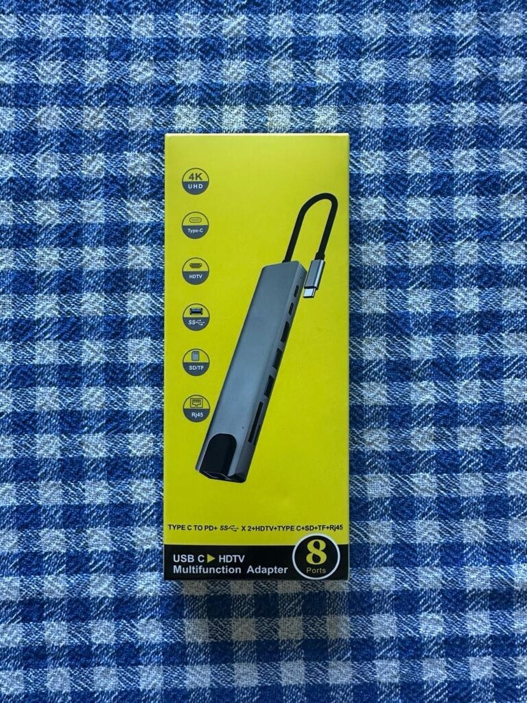 USB-C Çoklayıcı Hub 8in1 HDMI USB 3.0 RJ45 Ethernet SD/TF Kart Okuyucu - 2