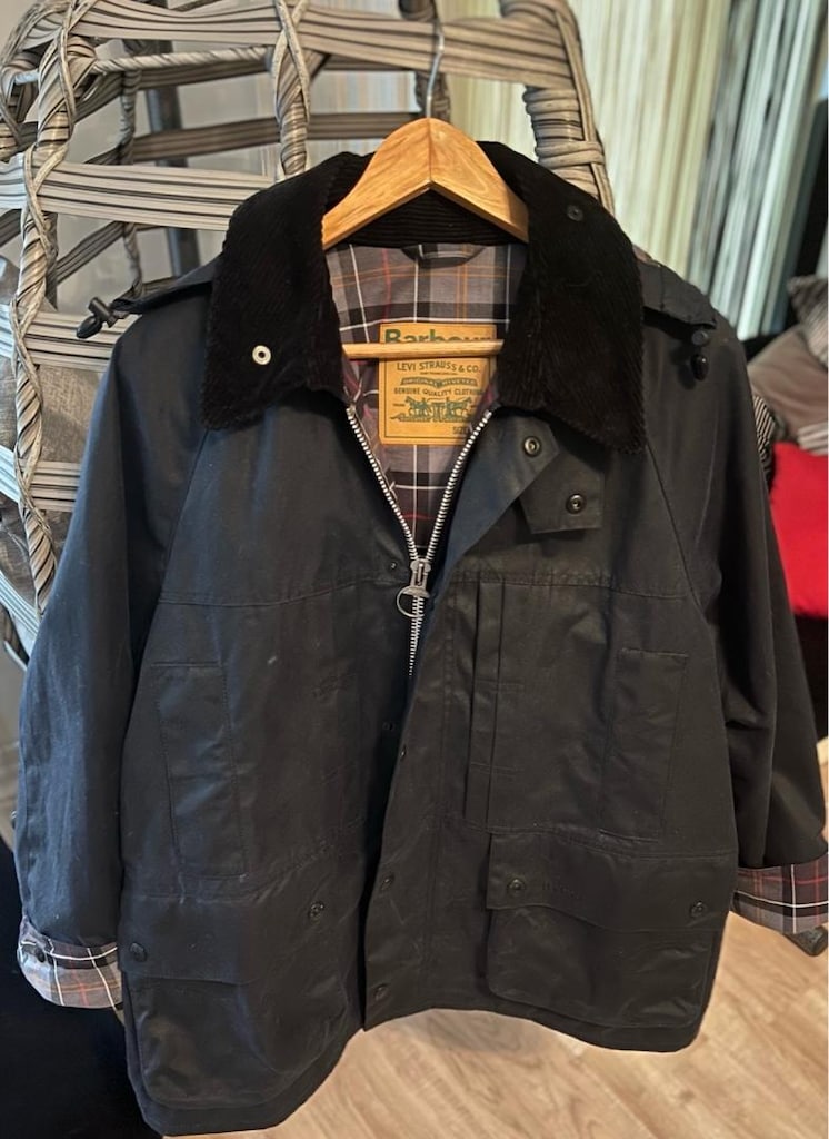 Faturali sıfır orjinal Barbour X Levis yagli mont ceket - 6