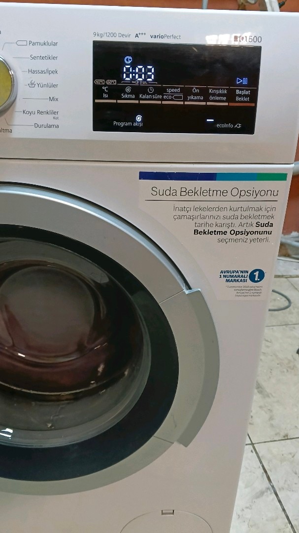 9 KİLO 1200 DEVİR SİEMENS İQ 500 İNVERTÖR MOTOR ÇOK SESSİZ SORUNSUZ - 2