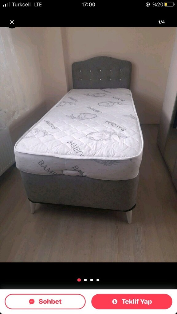 tek kişilik yatak baza başlık 3lü set - 3