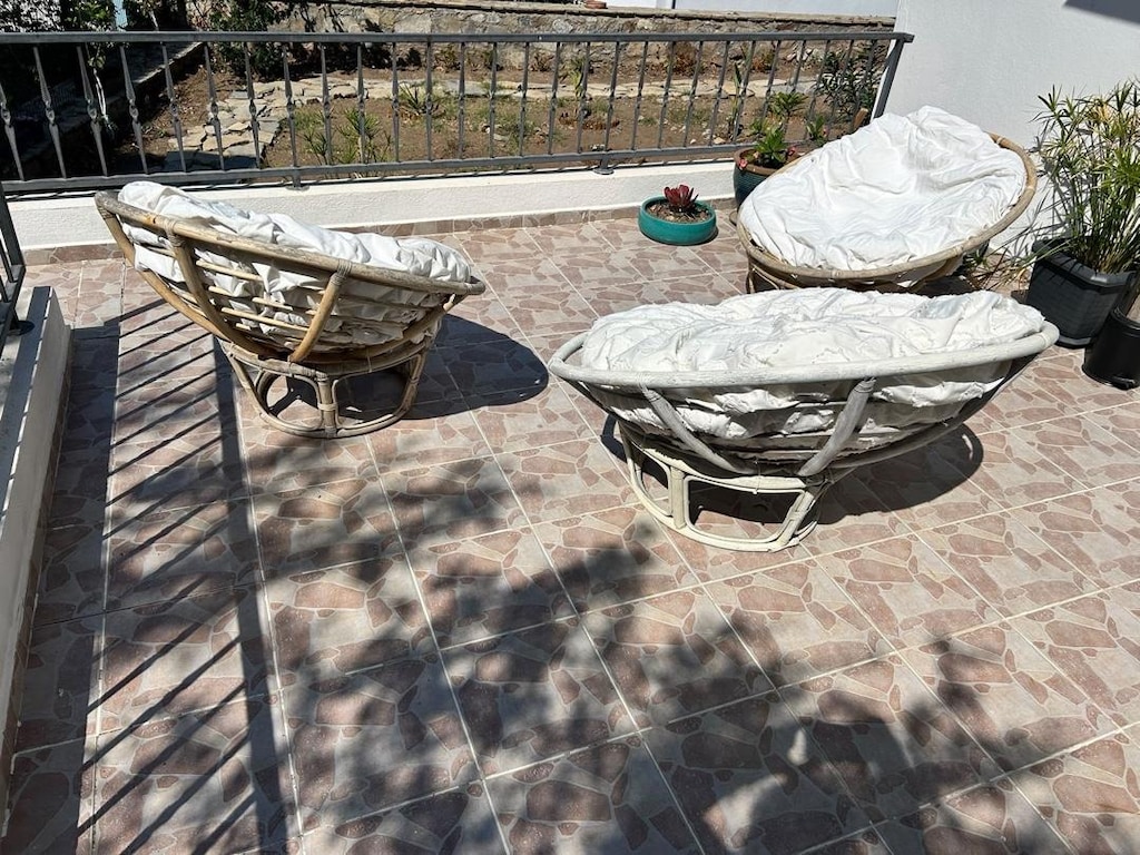 bambu rattan yuvarlak boho mudo chakra stili bahçe koltuk berjer - 2