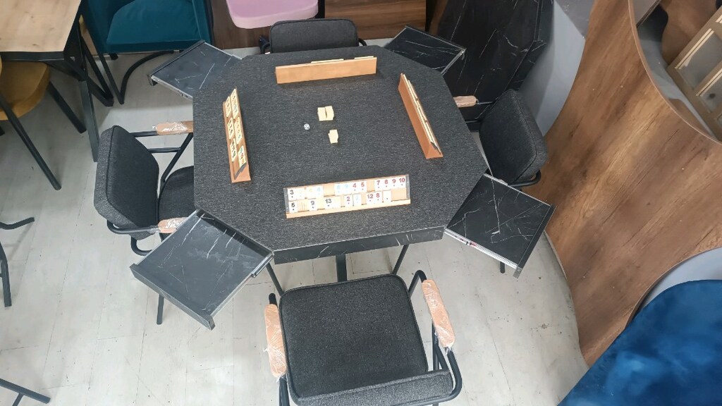 Çekmeceli MDF Tam sümen Okey Masa Takımı - 3