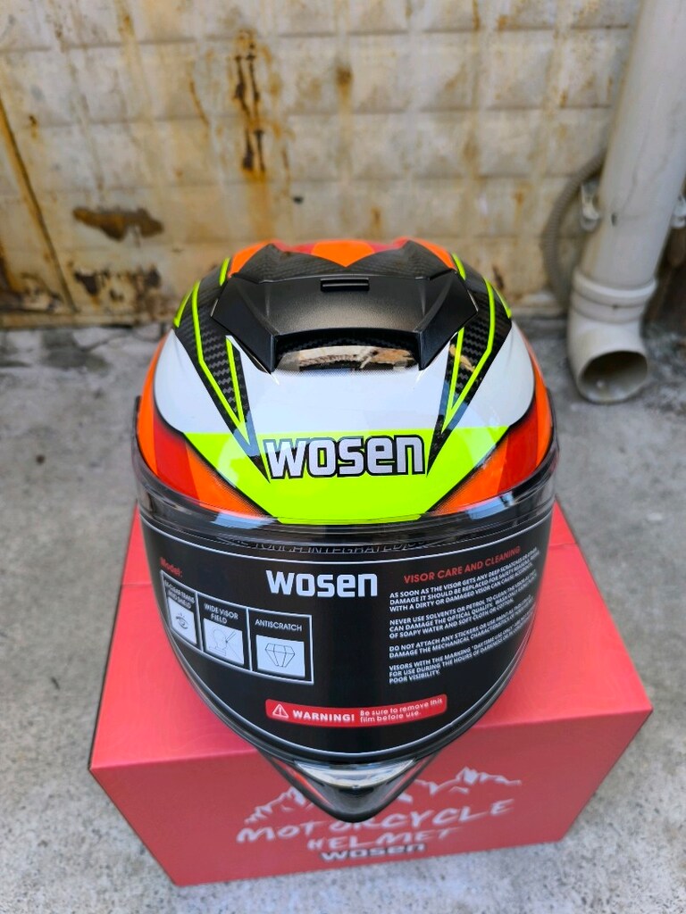 Kask WOSEN Çene Açılır Güneş Vizörlü Sıfır Hiç Kullanılmadı Beden L - 6