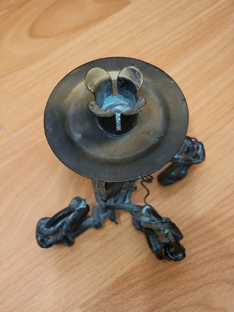 metal ferforje Dekoratif Şamdan mumluk - 4