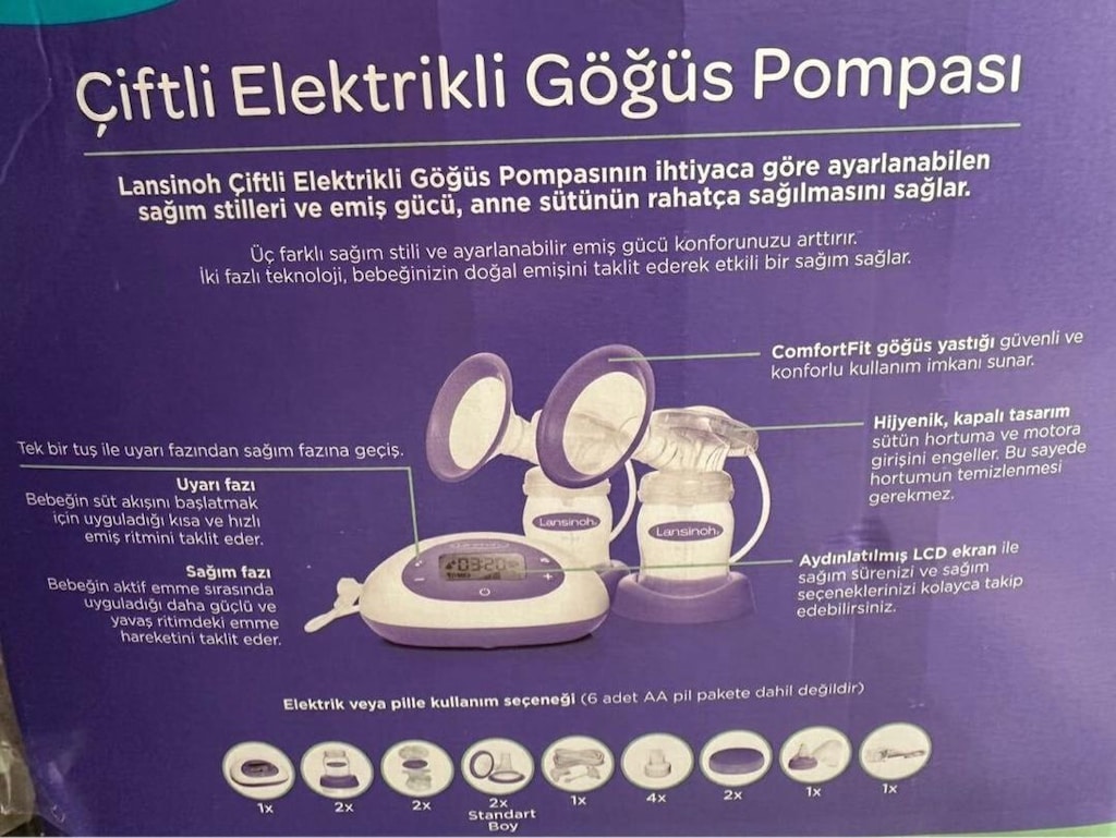 lansinoh çiftli sür sağma makinesi - 5