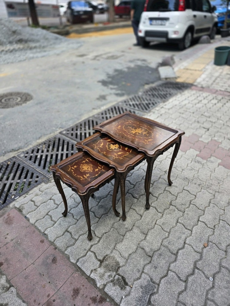 Klasik Marküterili Zigon Sehpa - 9