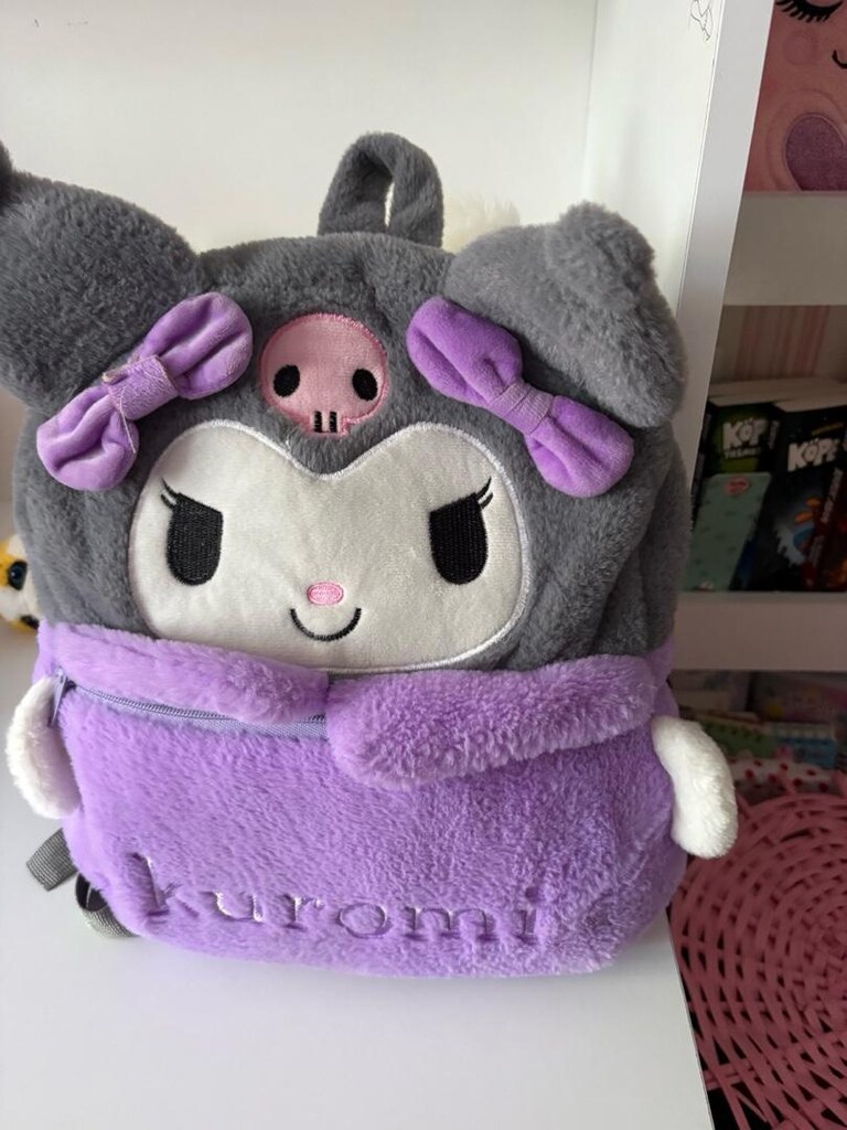kuromi peluş çocuk çanta. Temu’dan alınmıştır