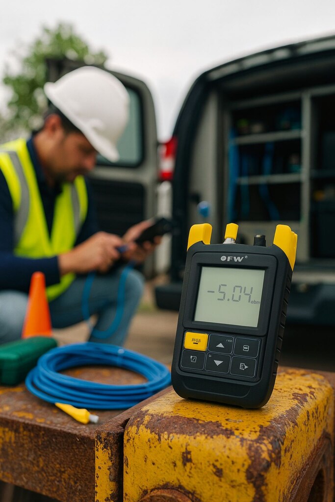 OFW FWP-20T 30KM FİBER OPTİK TEST CİHAZI – OPTİK GÜÇ ÖLÇER + VFL + RJ4 - 6