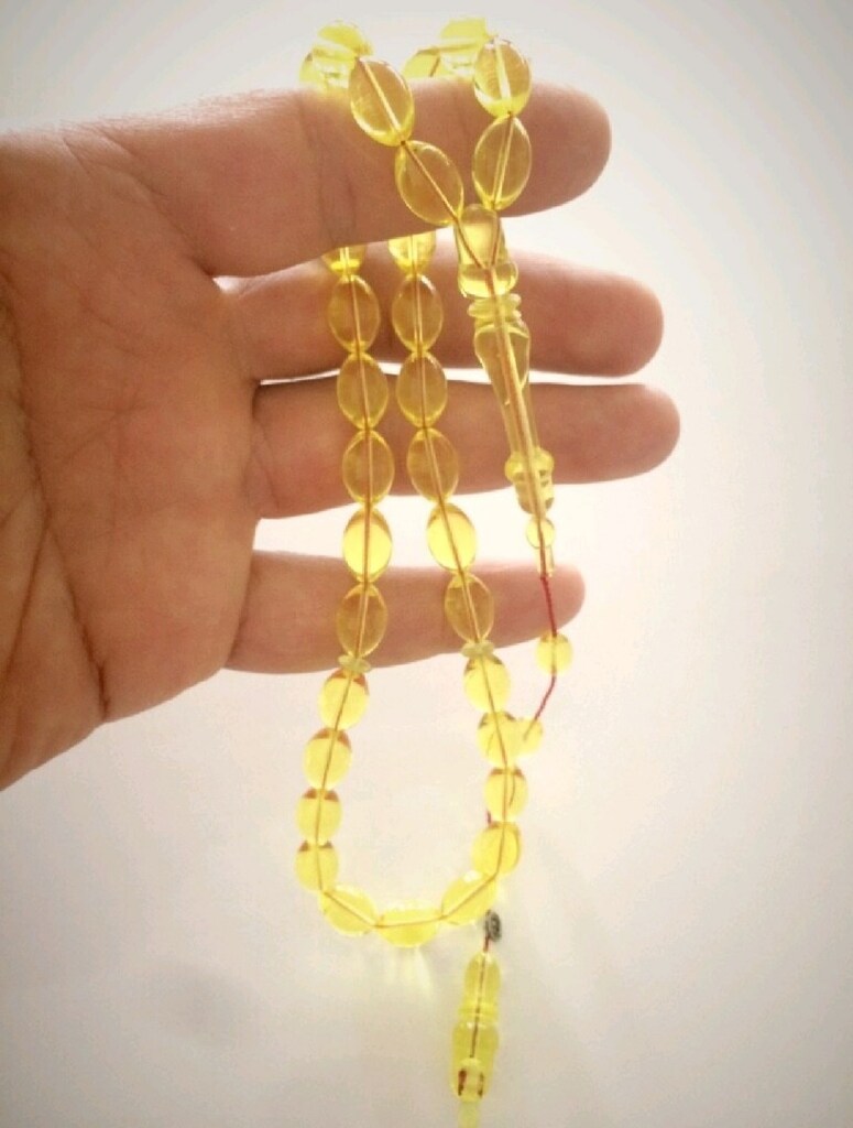 TESBİH ÖLÇÜ: 8X12 MM MURAT AKBULUT USTA ATÖLYESİNDEN UÇAK CAMI TESBİH* - 18