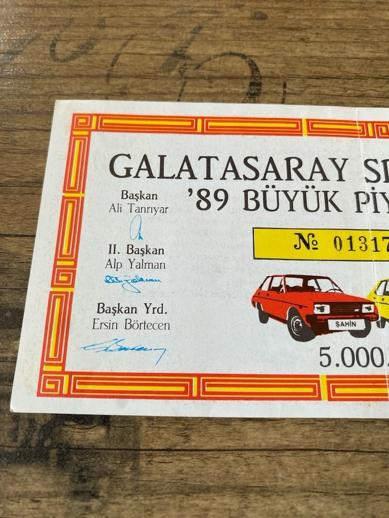 Galatasaray Spor Kulübü 1989 Bileti - 3