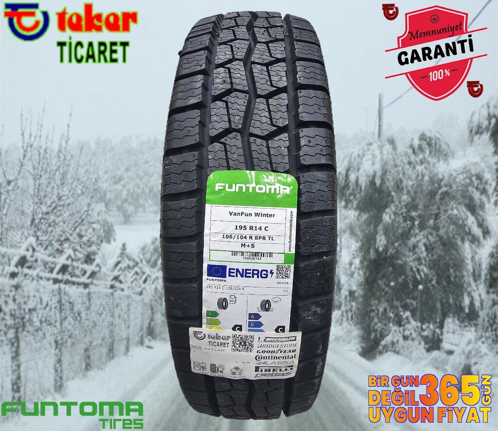195 14 (C) Funtoma Vanfun#kış&kar lastiği#4mevsim# Teker Ticaret 2026