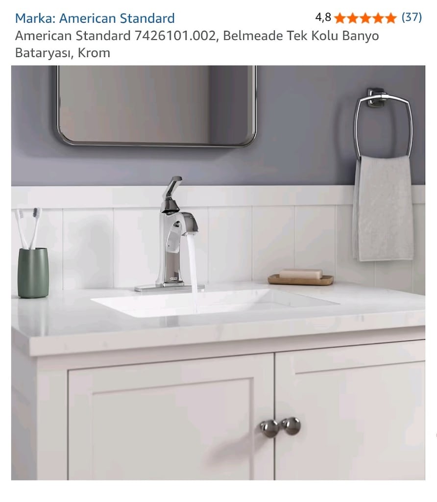American Standard Belmeade 7426101.002 Krom Lavabo Bataryası - 2