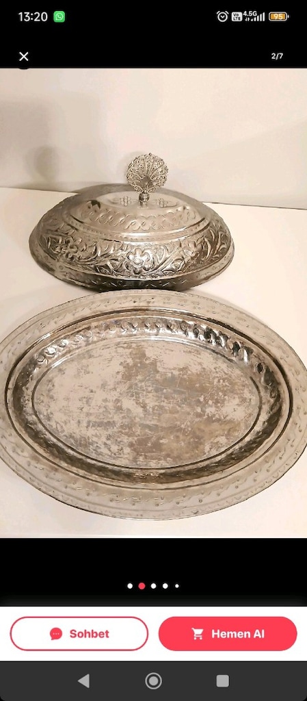 bakır sunum tabağı - 4