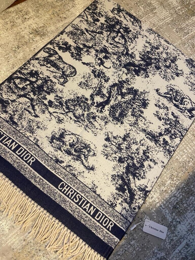 christian dior kaşmir ve ipek karışımlı şal atkı - 2