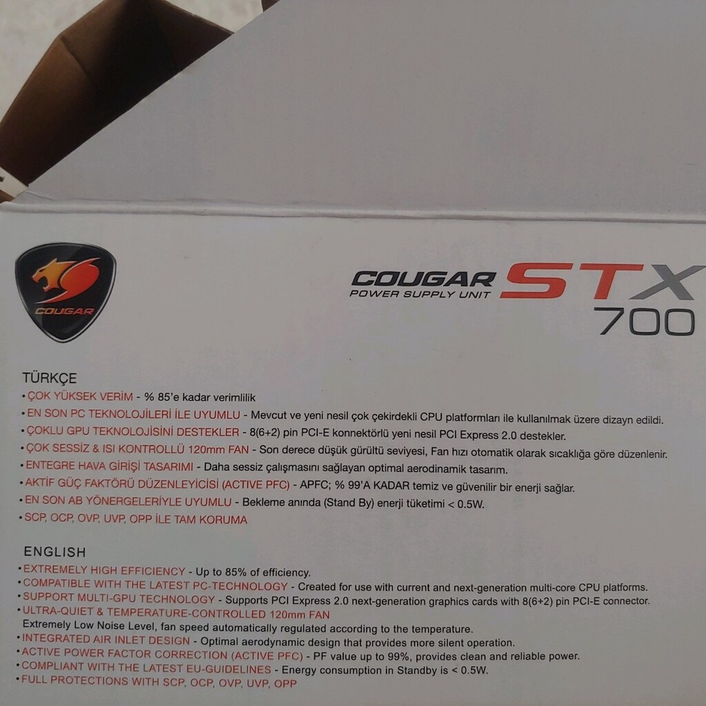 COUGAR STX 700 PSU / Güç Kaynağı - 4