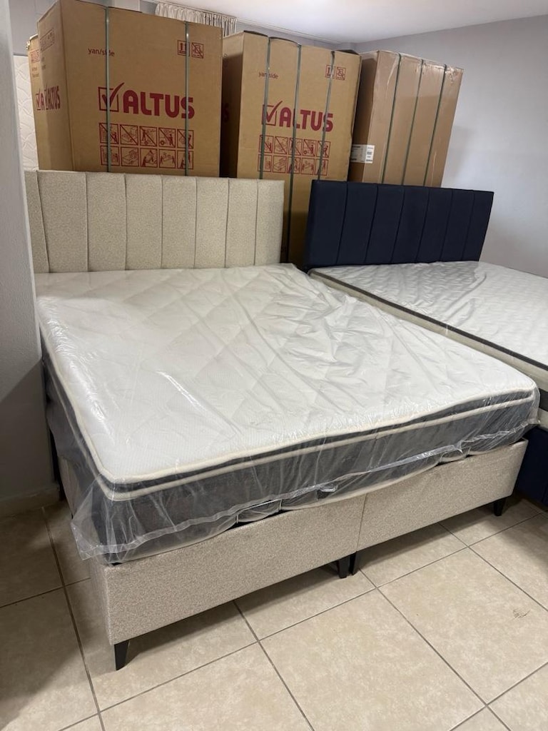 çift kişilik baza başlık full ortapetik petli yatak imalattan halka - 2