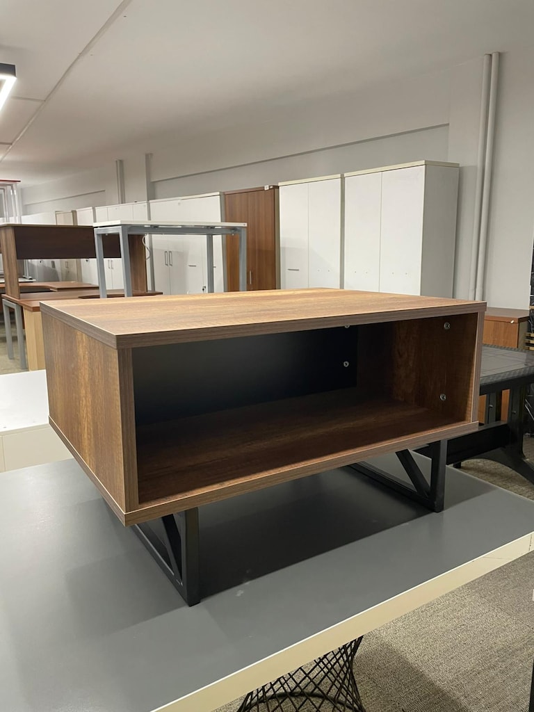 KLAS OFİS ÜSKÜDAR 70X50 BAROK CEVİZ METAL AYAKLI SEHPA - 4