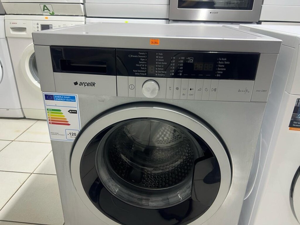 ARÇELİK INOX pıano serisi dijital 9 kg a+++ enerji - 5
