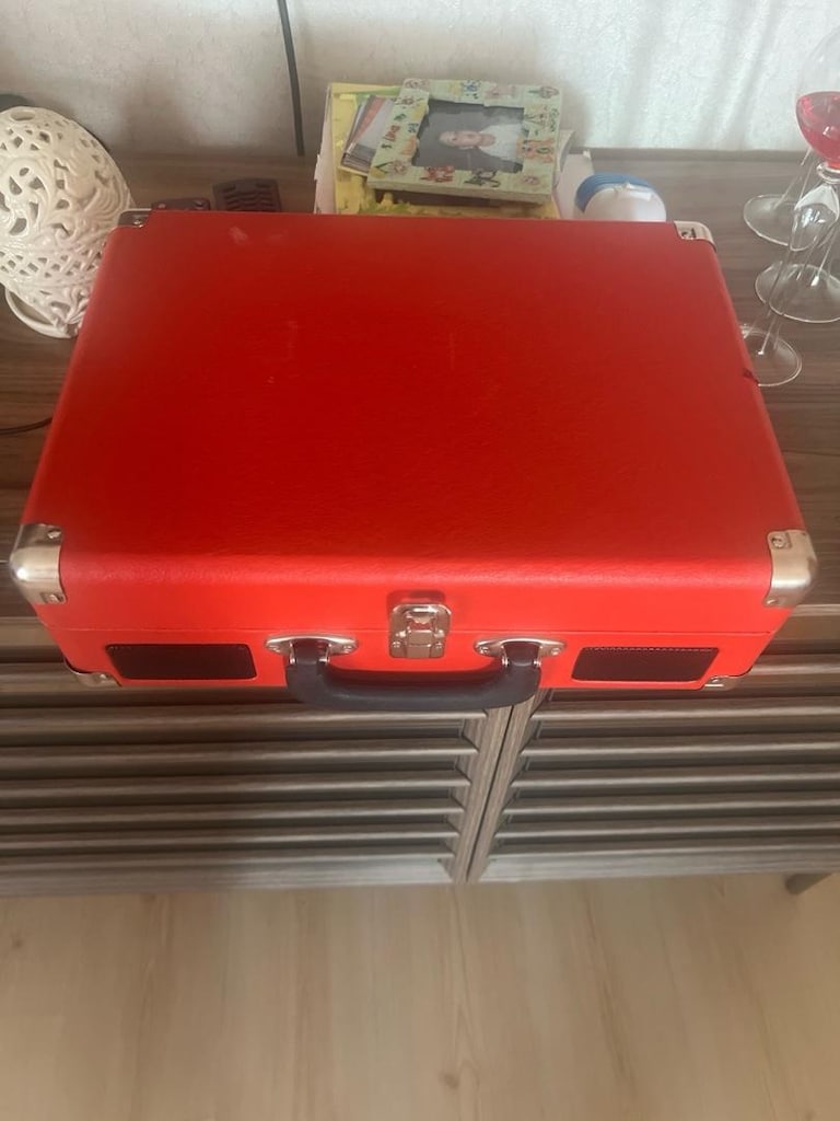 Kutu çantalı Bluetoothlu nostaljik plak - 2