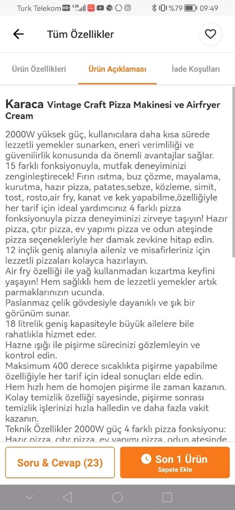 Karaca vintage kraft pizza makinası - 10