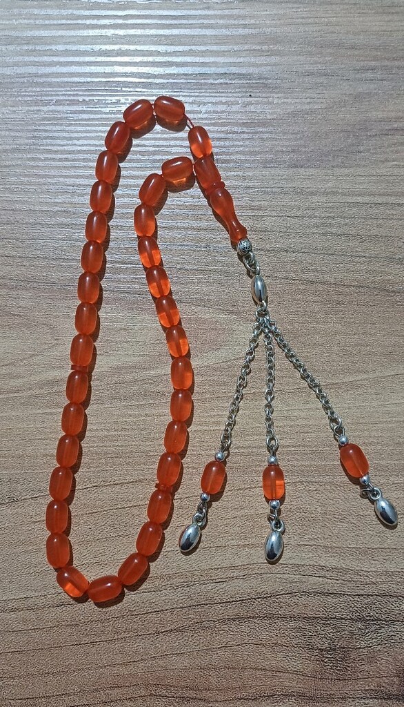Ateş Kehribar Tesbih - 3