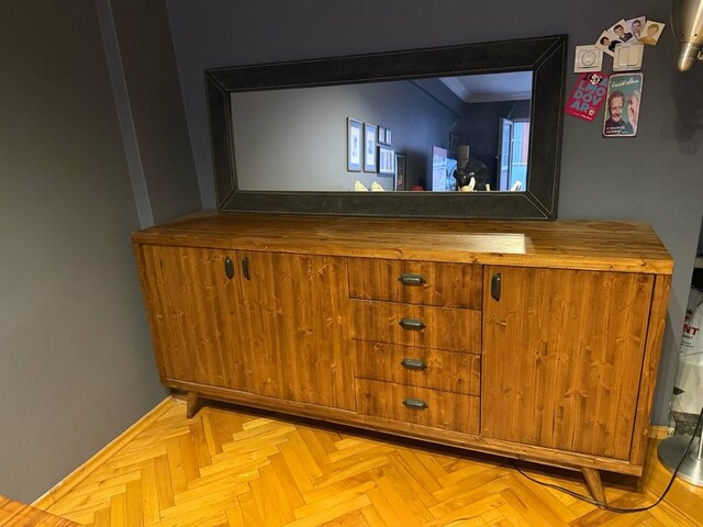 Özel Yapım Masif Ahşap Retro Salon/Yemek Odası Takımı +4 sandalye
