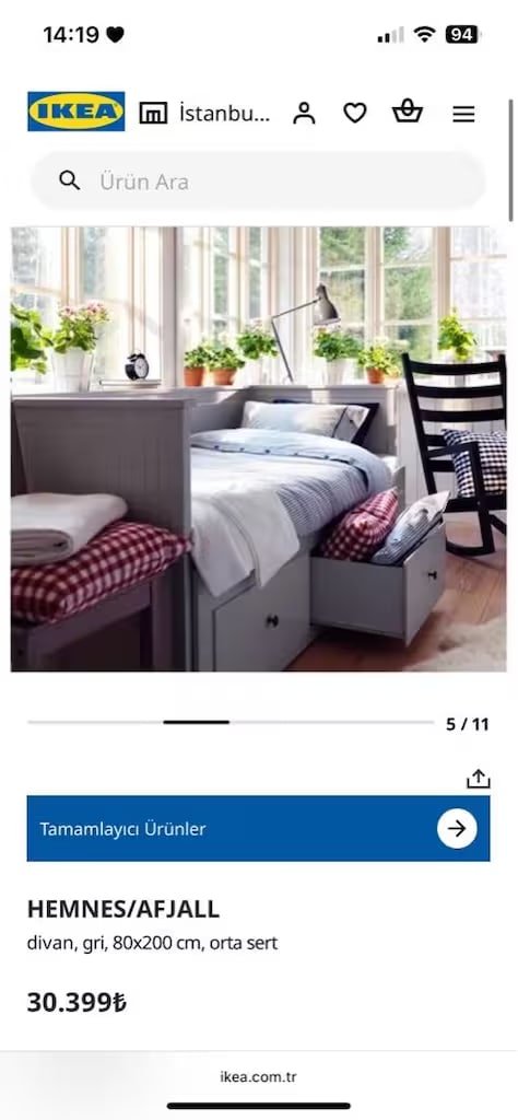 IKEA HEMNES Divan + Kaliteli Döşek Dahil Çok Temiz Kullanılmış - 6