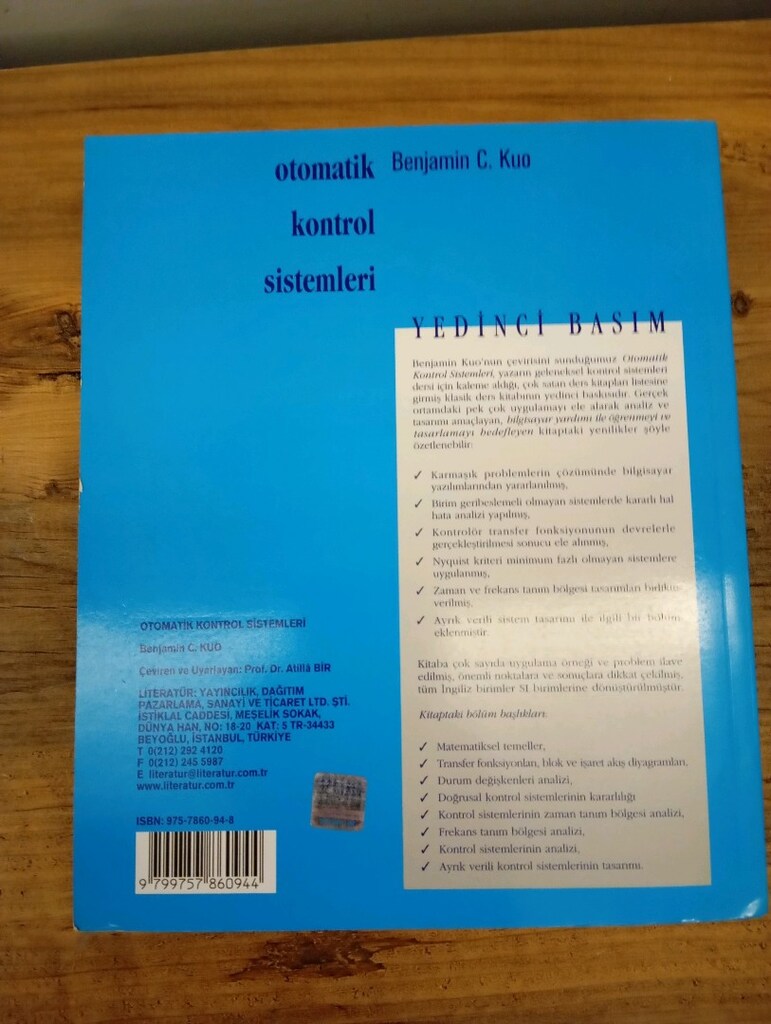 Otomatik Kontrol Sistemleri - Benjamin C. Kuo - 2