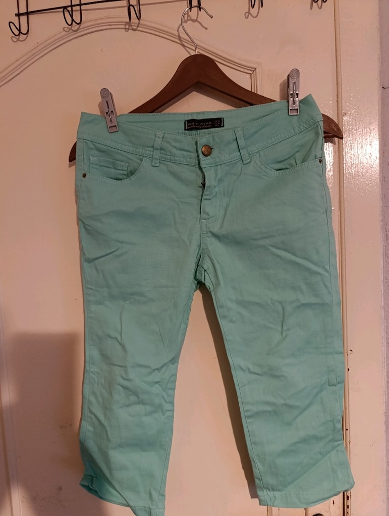 Mint Yeşili Rahat Şort Pantolon (36-S)